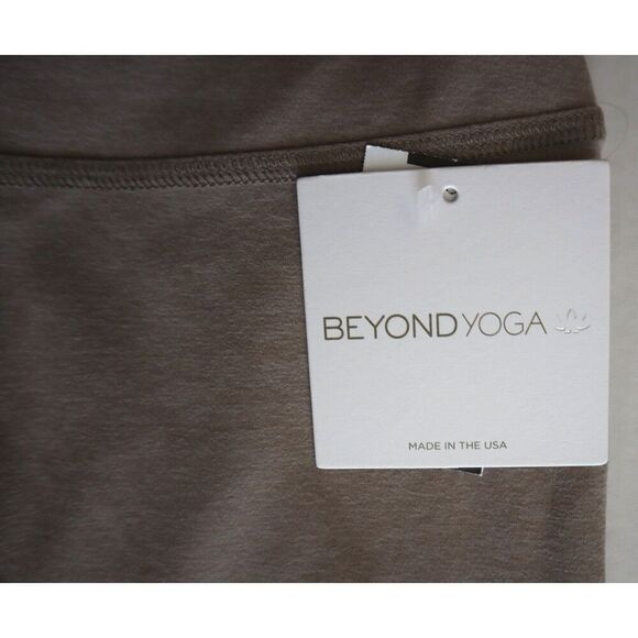 Beyond Yoga SD3545 Women's Sz M Beige Horizon Colorblock MIDI Leggings - Picture 5 of 13